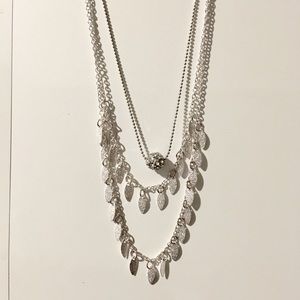NWT Silver Layered Necklace
